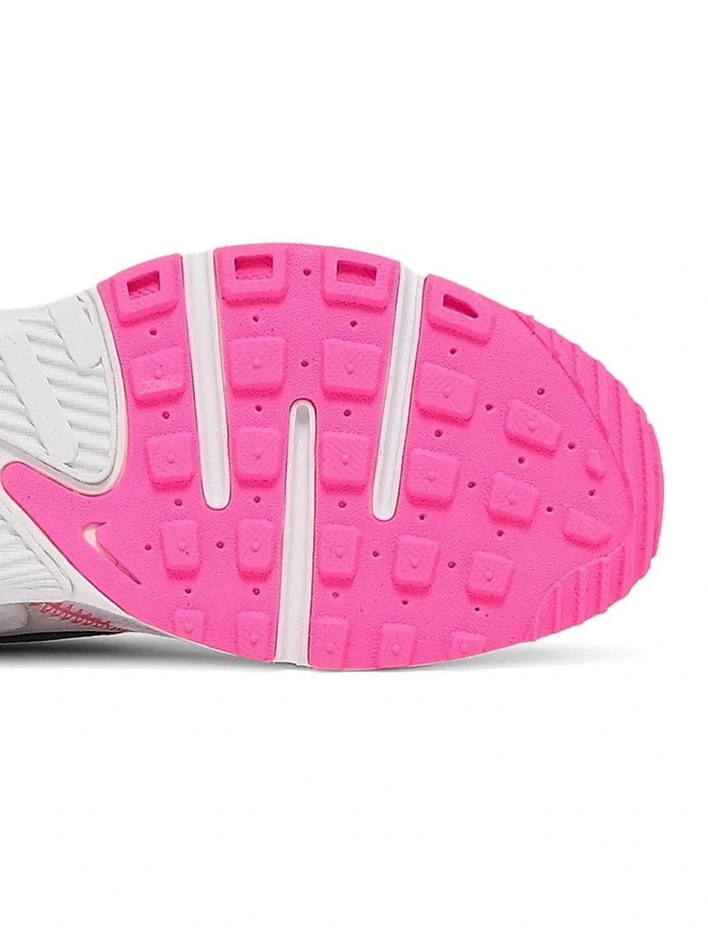 Nike Women's White Sneakers with Neon Green, Pink & Blue Accents